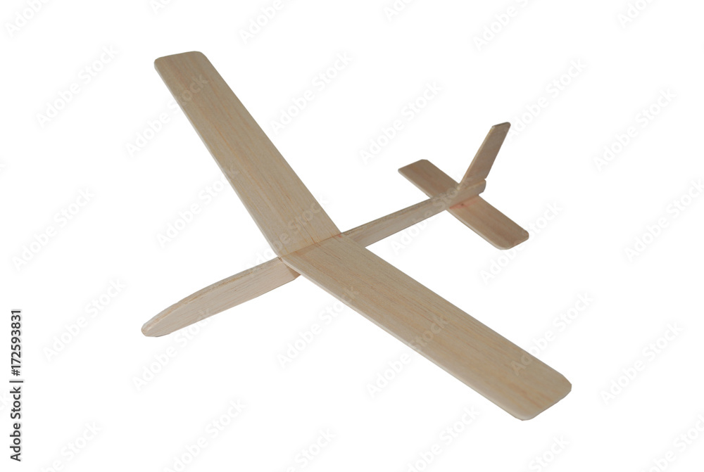 Balsa Gleiter isoliert auf weiß Balsa Gleiter isoliert auf weiß
