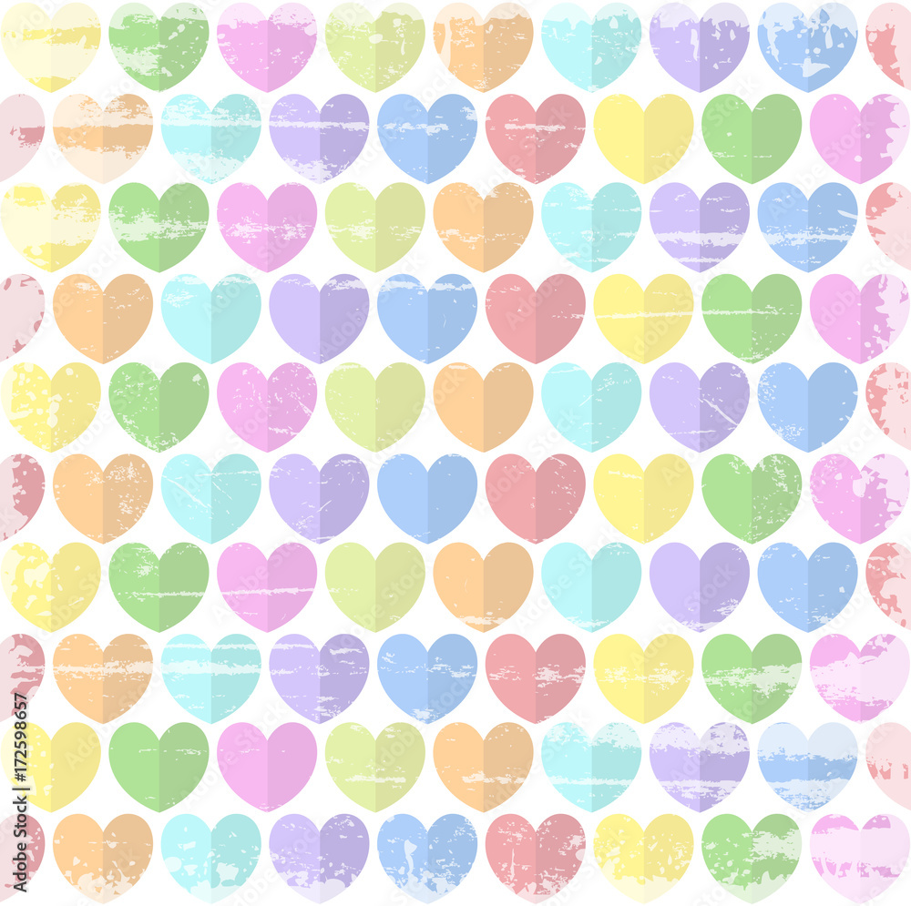 Colorful Hearts Pattern Background Colorful Hearts Pattern Background