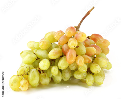 grapes bunch of ripe berries on white background
