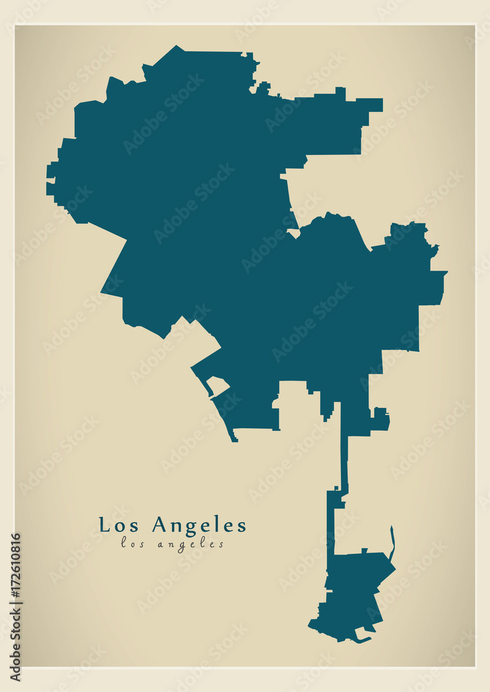 Fototapeta premium Modern Map - Los Angeles city of the USA