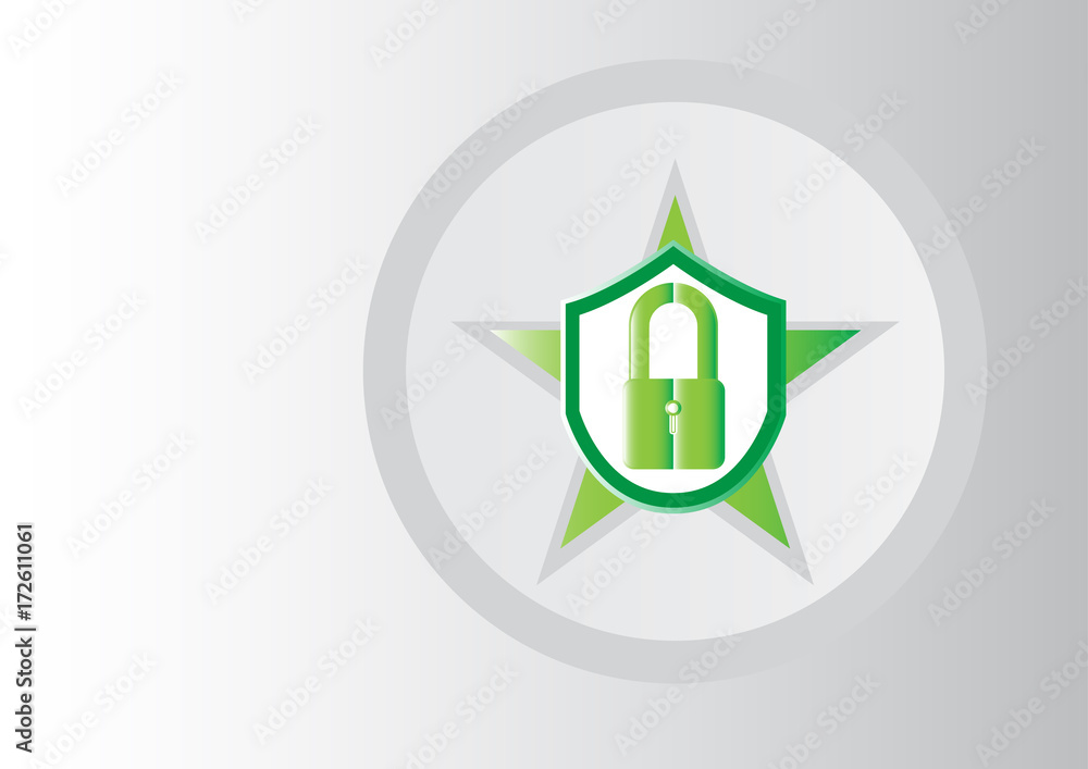 Global network and Potection mechanism with green key digital security of concept Global network and Potection mechanism with green key digital security of concept