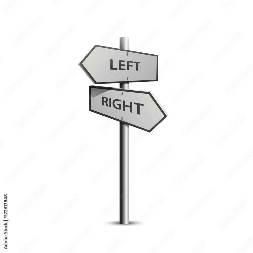 Post arrow left and right on the white background. Vector illustration Post arrow left and right on the white background. Vector illustration