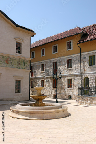 stone fountain Andricgrad Visegrad Bosnia