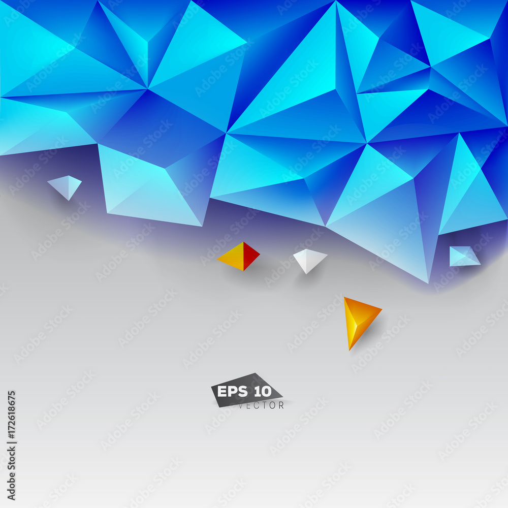 Fototapeta premium Abstract vector polygonal (polygon, triangles) background