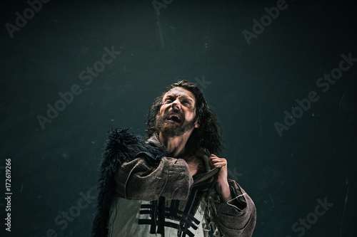 Fotografie Actor in makeup, a poor man