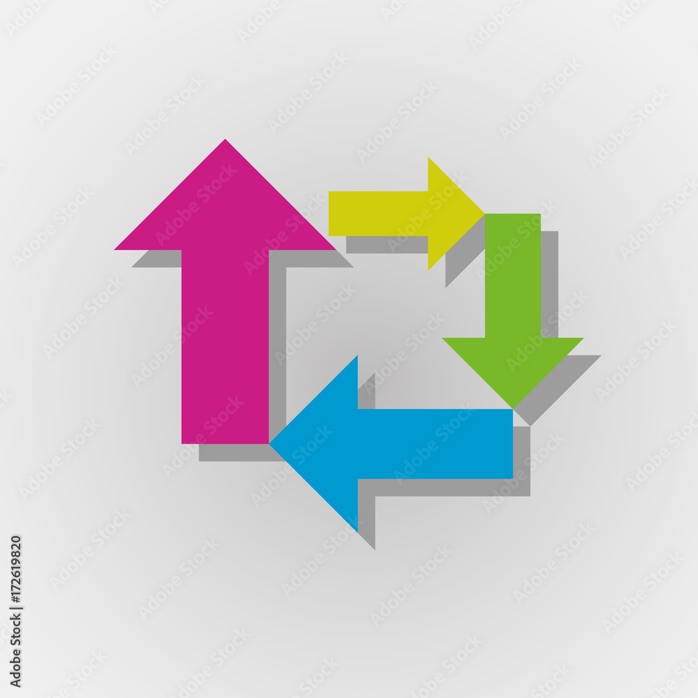 colorful circular arrow colorful circular arrow