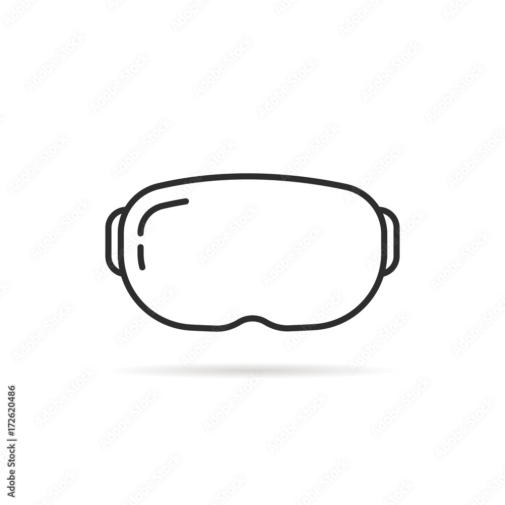 thin line vr glasses with shadow thin line vr glasses with shadow