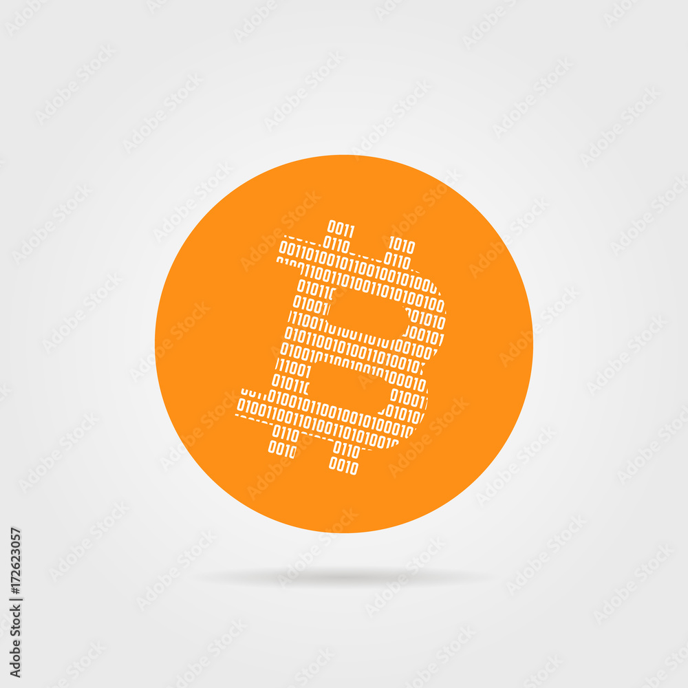 orange bitcoin logo with shadow orange bitcoin logo with shadow