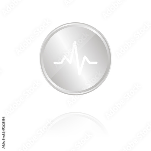 Puls - Silber Münze mit Reflektion