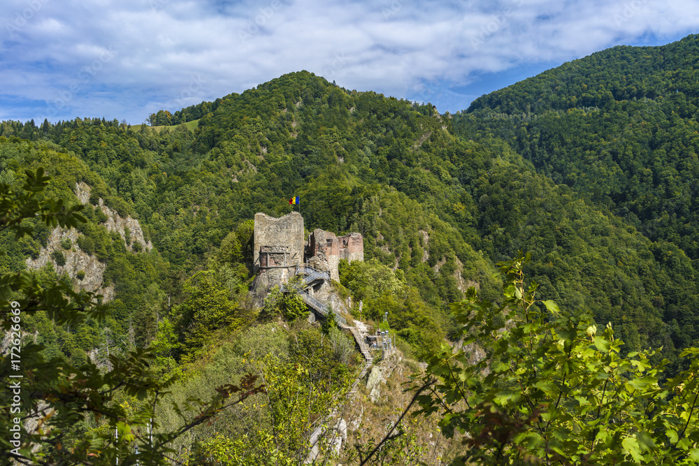 Picture of the Poienari fortress - also called Dracula's Refuge of Capananenii Pamanteni