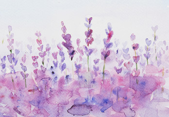 Lavendel watercolor background.