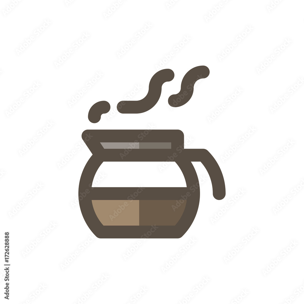 Coffee Filled Coffee Server Icon Stock Vector Adobe Stock
