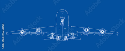 Passenger aircraft. Vector