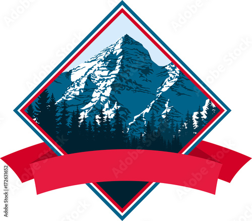 Vector Mountains Emblem logo