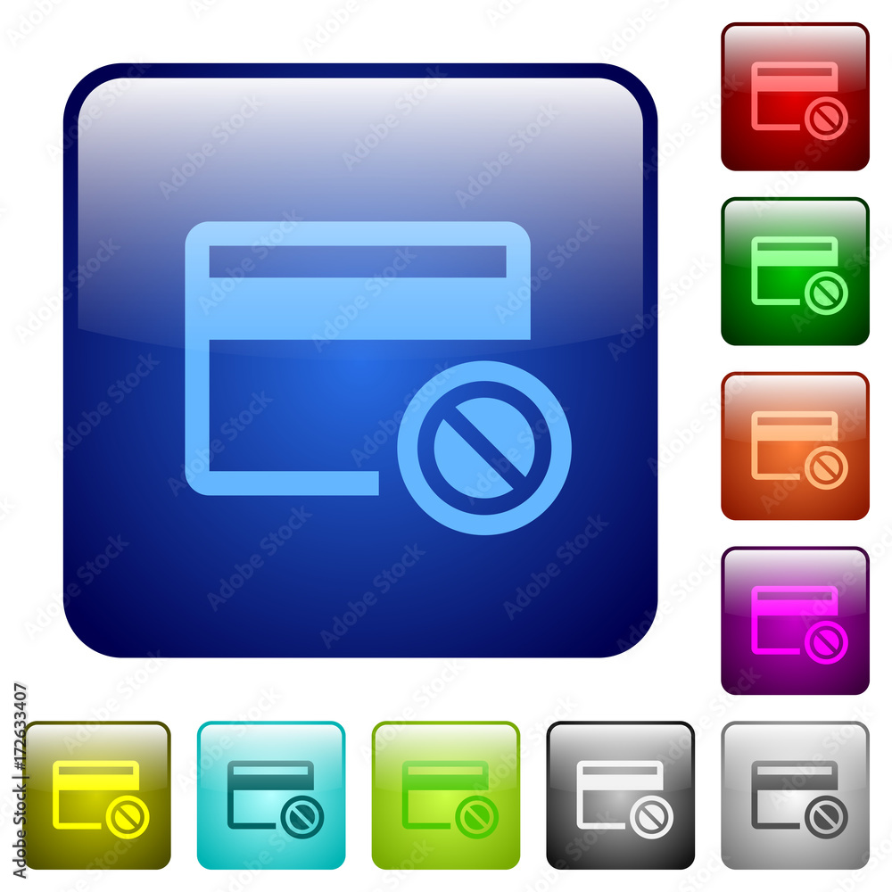 Credit card disabled color square buttons Credit card disabled color square buttons