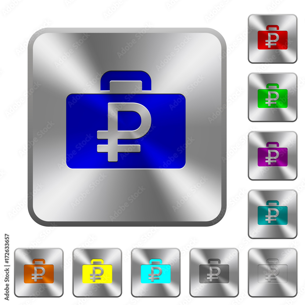 Ruble bag rounded square steel buttons Ruble bag rounded square steel buttons