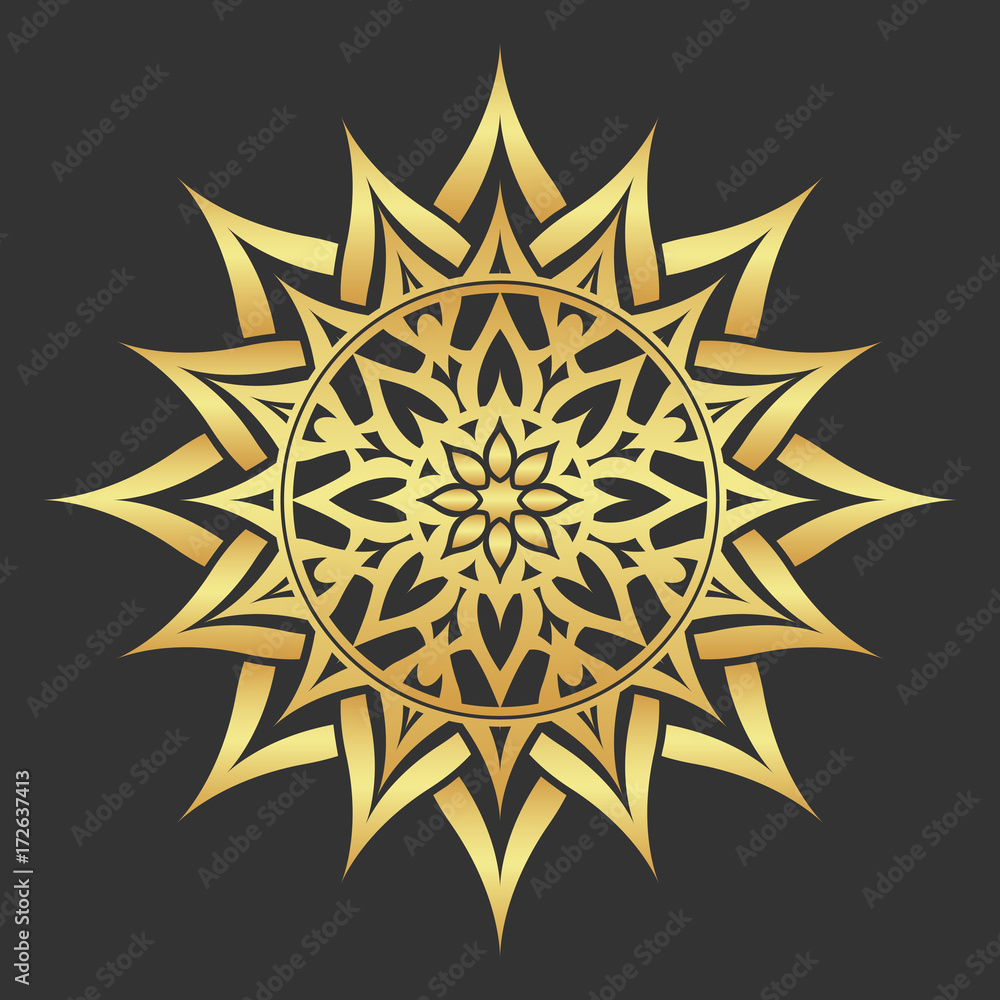 Abstract gold star. Abstract gold star.