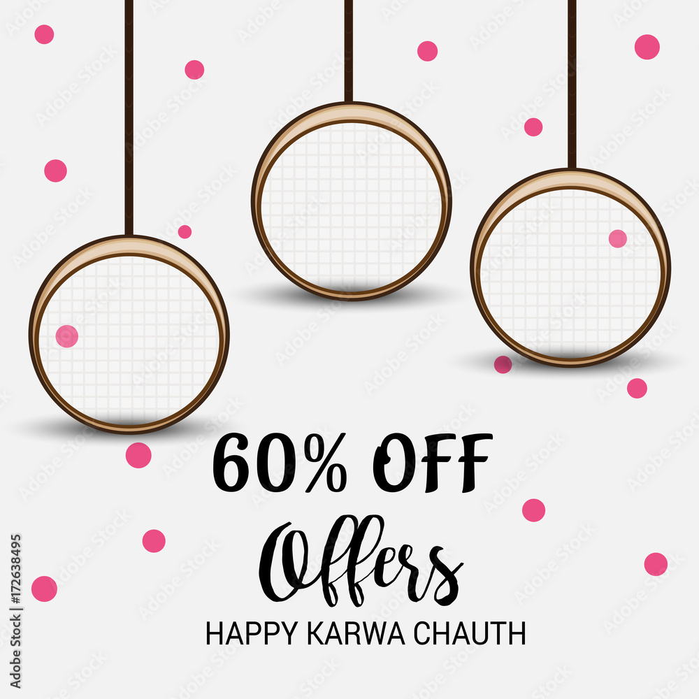 Naklejka premium Happy Karwa Chauth.