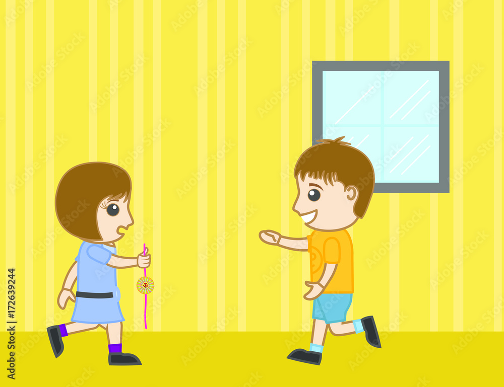 Happy Kids Playing with Rakhi Happy Kids Playing with Rakhi