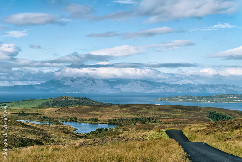 Early Morning Light & Shadow over Arran Hills