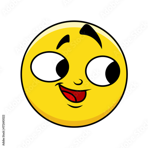 Joyful Cute Smiley Face Clip Art Vector Illustration Stock Vector Adobe Stock