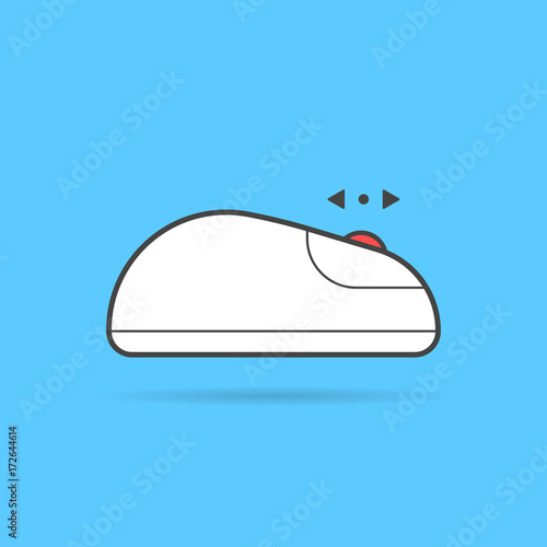 linear up and down scroll white computer mouse icon