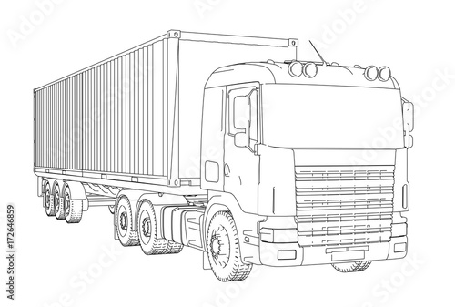 Logistic by Container truck