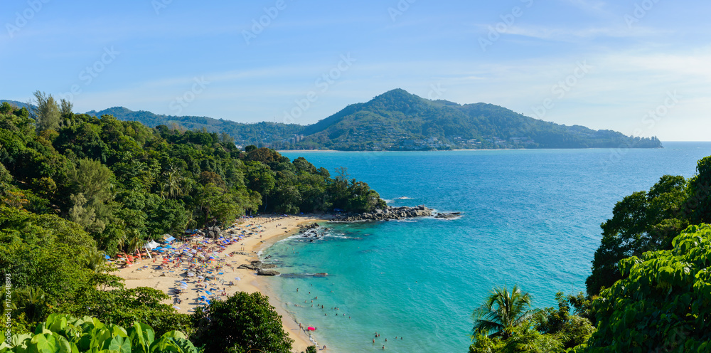 Phuket Beach from top view point, Thailand