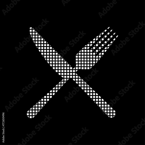 Pixel Icon - Gabel und Messer