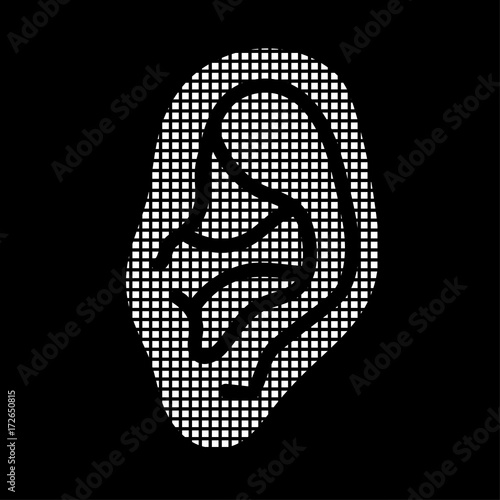 Pixel Icon - Ohr im Profil