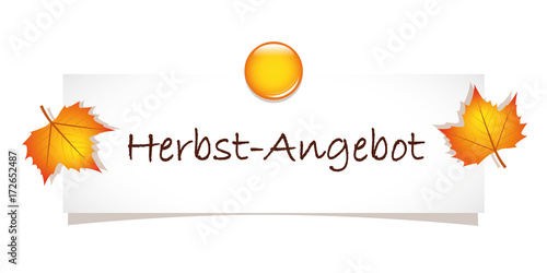 herbst angebot zettel