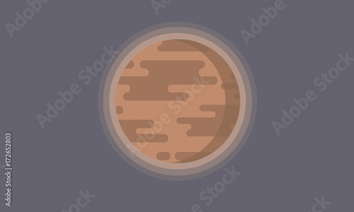 Mercury Planet Flat Design
