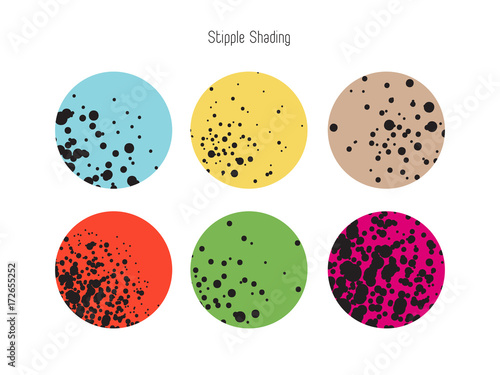 Set of brushes for stipple shading