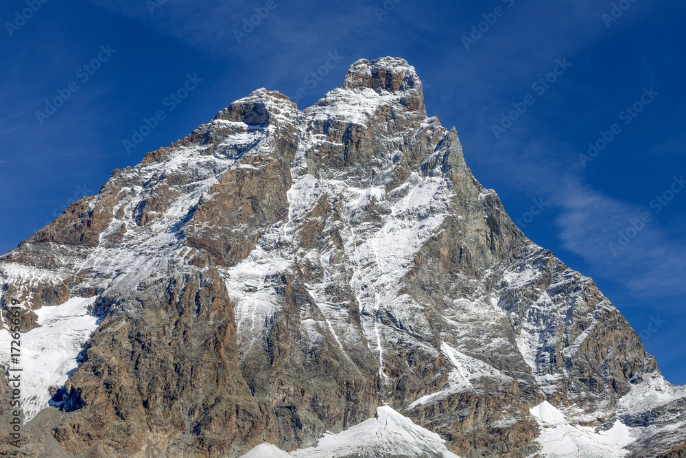 Close-up view of Cervino Mount (Matterhorn) , in Val D'Aosta,Italy.