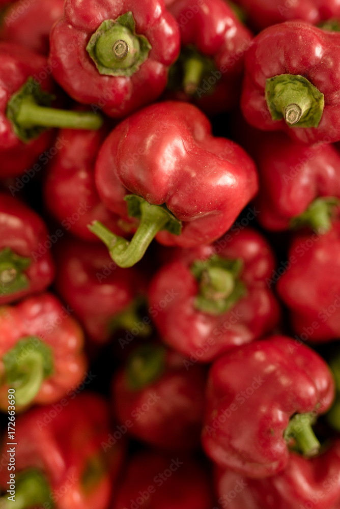 fresh red peppers