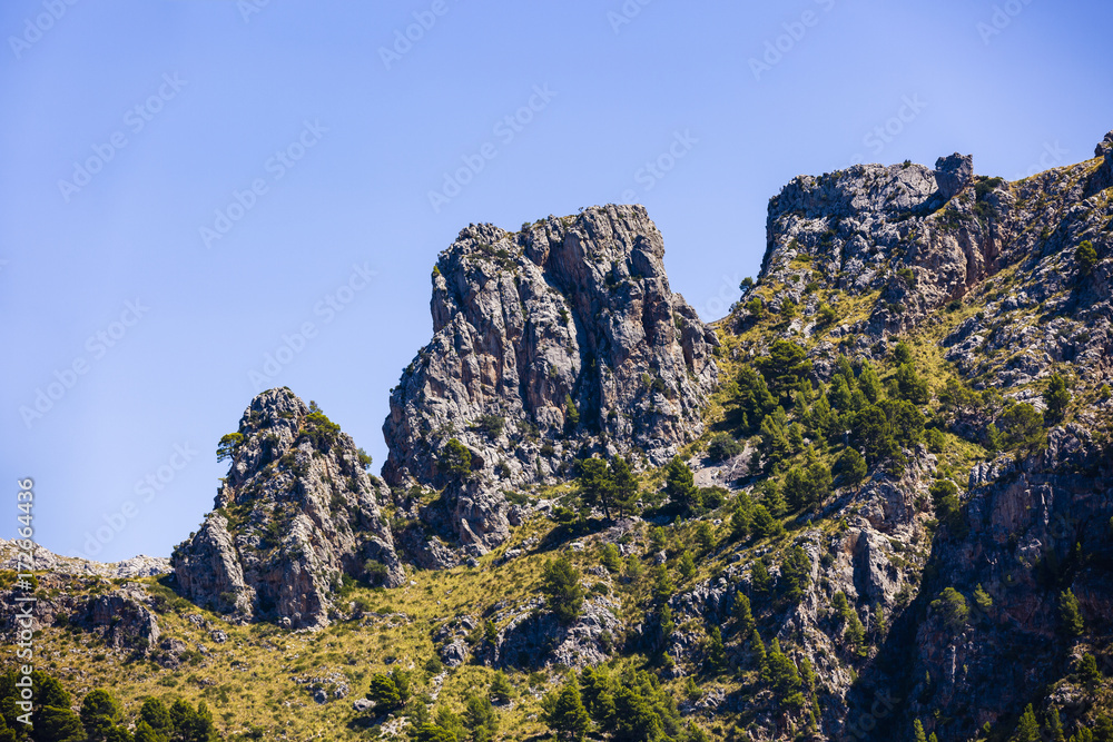 the rocky mountain structure in Montenegro