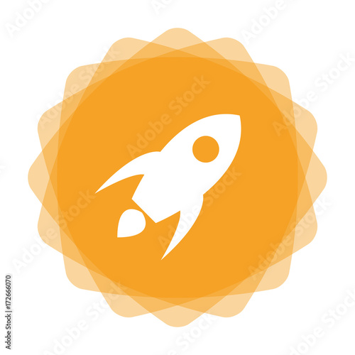 App Icon gelb - Rakete - Start