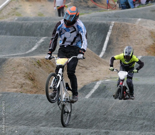 bicycle motocross pilote de BMX Race en compétition
