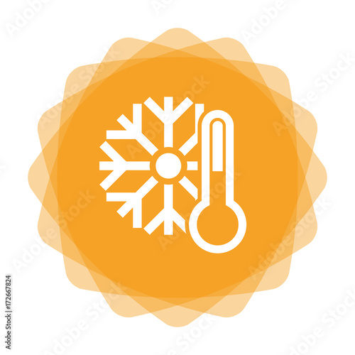 App Icon gelb - Thermometer - Eis