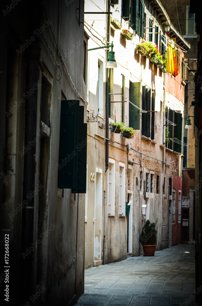 streets of Venice - view of the beautiful venetian streets