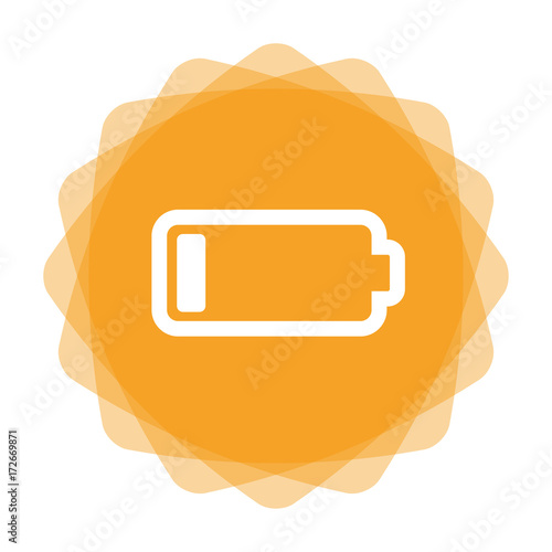 App Icon gelb - Batterie - leer
