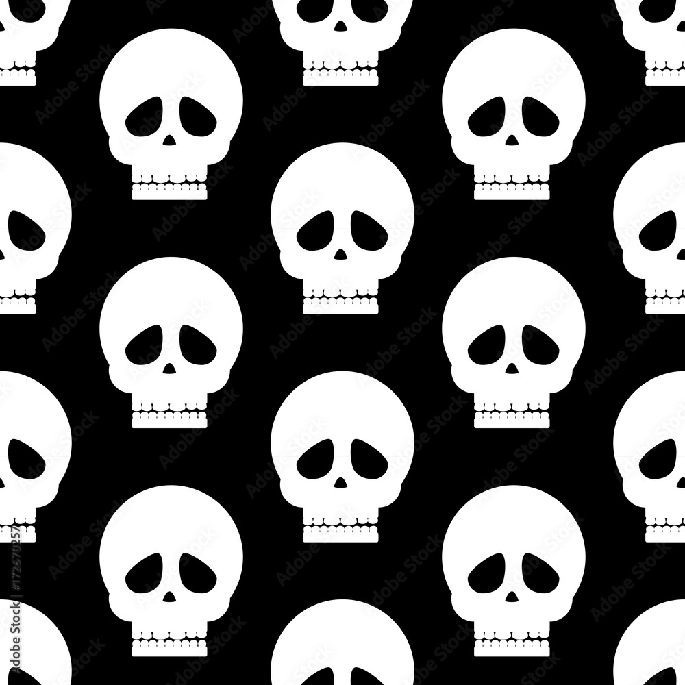 Skull seamless pattern