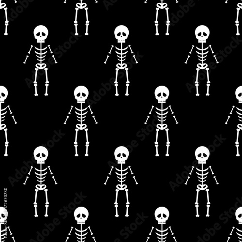 Skeleton halloween pattern