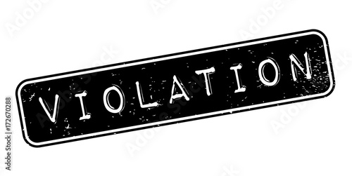 Violation rubber stamp. Grunge design with dust scratches. Effects can be easily removed for a clean, crisp look. Color is easily changed.