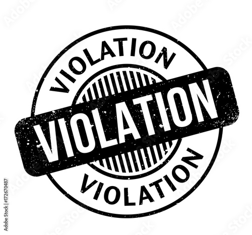 Violation rubber stamp. Grunge design with dust scratches. Effects can be easily removed for a clean, crisp look. Color is easily changed.