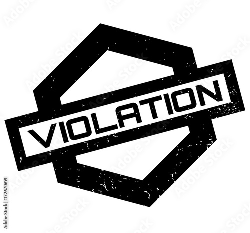 Violation rubber stamp. Grunge design with dust scratches. Effects can be easily removed for a clean, crisp look. Color is easily changed.