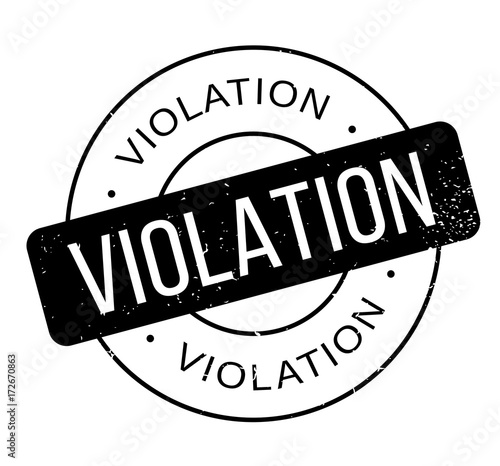 Violation rubber stamp. Grunge design with dust scratches. Effects can be easily removed for a clean, crisp look. Color is easily changed.