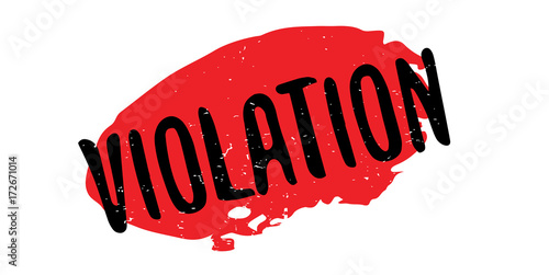 Violation rubber stamp. Grunge design with dust scratches. Effects can be easily removed for a clean, crisp look. Color is easily changed.