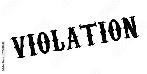 Violation rubber stamp. Grunge design with dust scratches. Effects can be easily removed for a clean, crisp look. Color is easily changed.