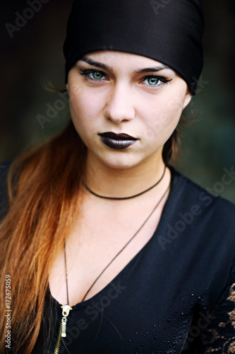 Goth woman portrait